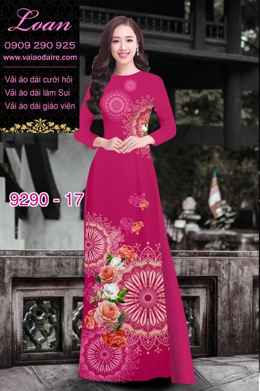 Vải áo dài hoa 3D