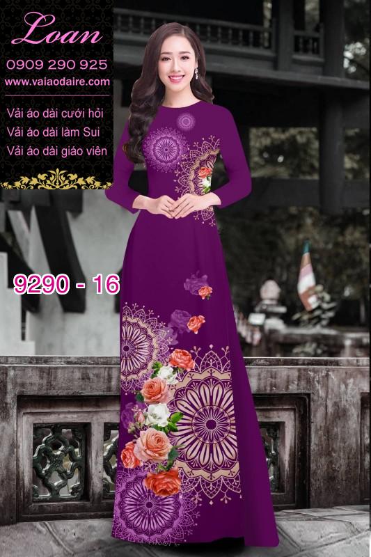 Vải áo dài hoa 3D