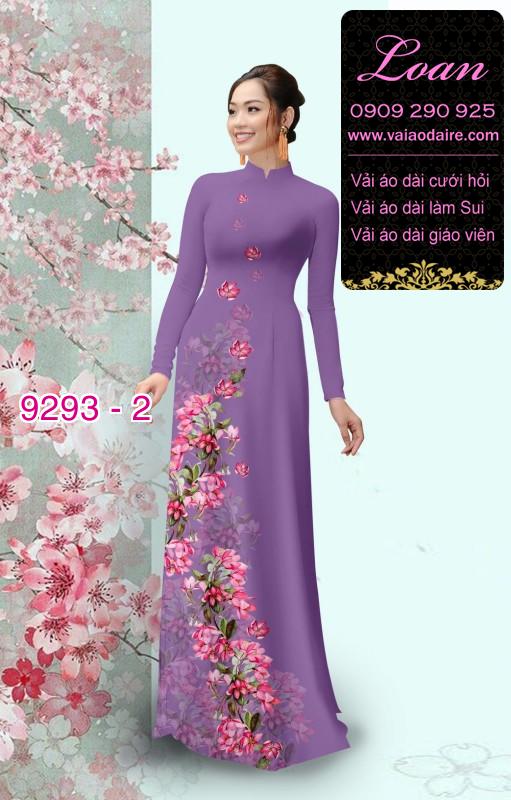 Vải áo dài hoa 3D