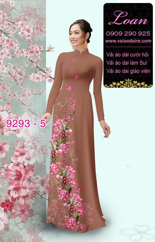 Vải áo dài hoa 3D