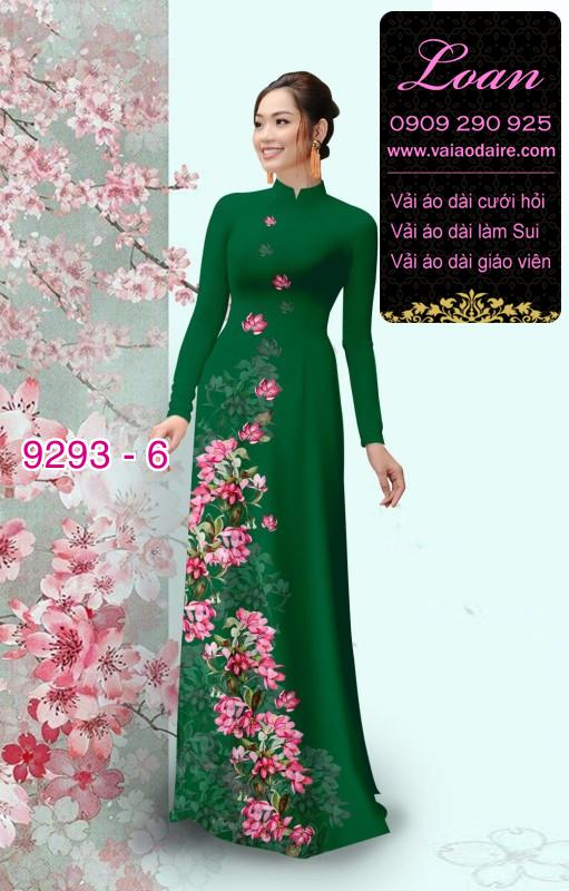 Vải áo dài hoa 3D