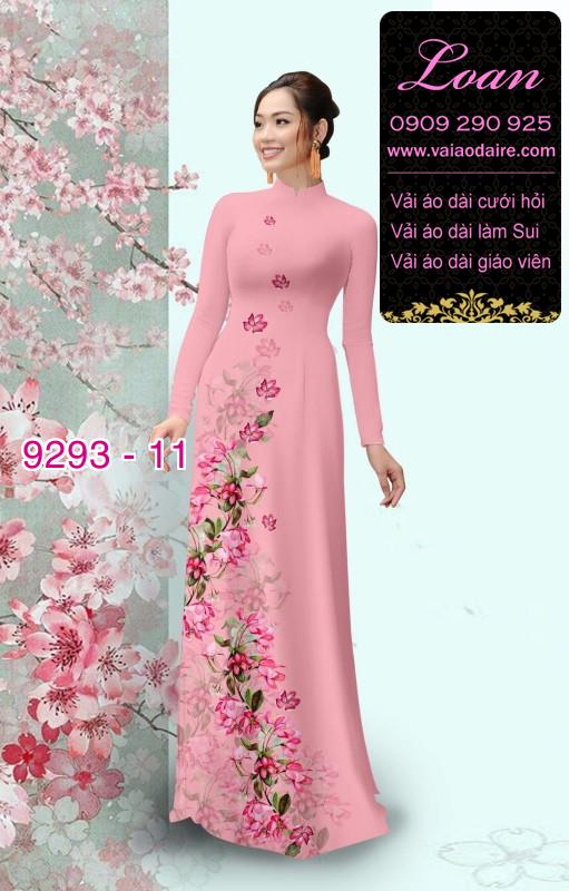Vải áo dài hoa 3D