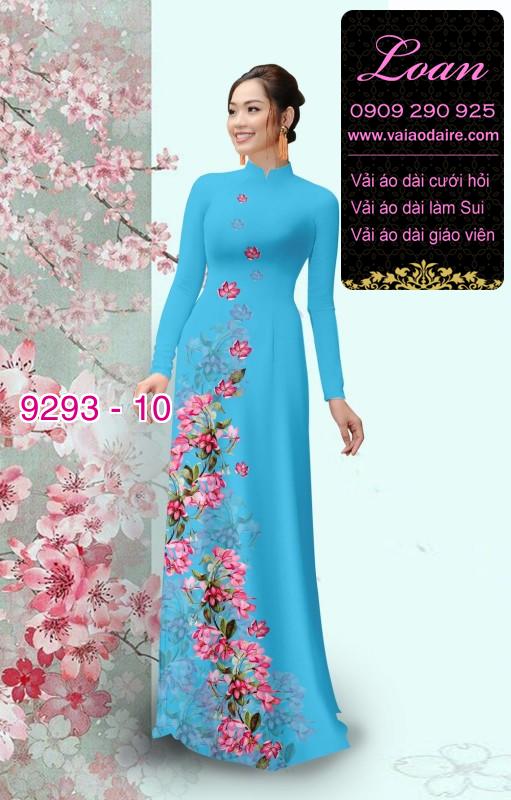 Vải áo dài hoa 3D