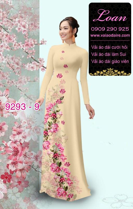 Vải áo dài hoa 3D
