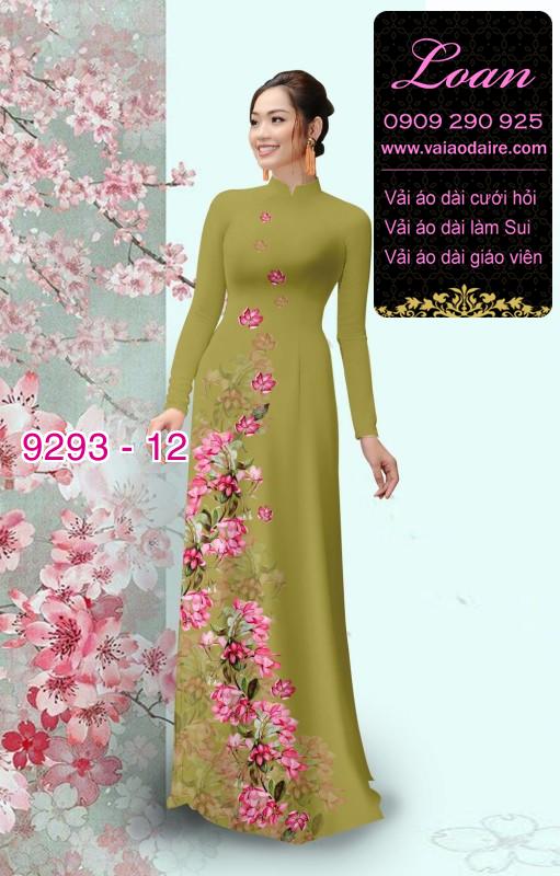 Vải áo dài hoa 3D