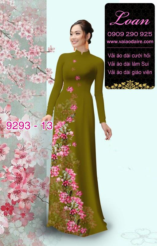 Vải áo dài hoa 3D