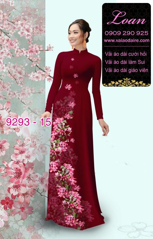 Vải áo dài hoa 3D