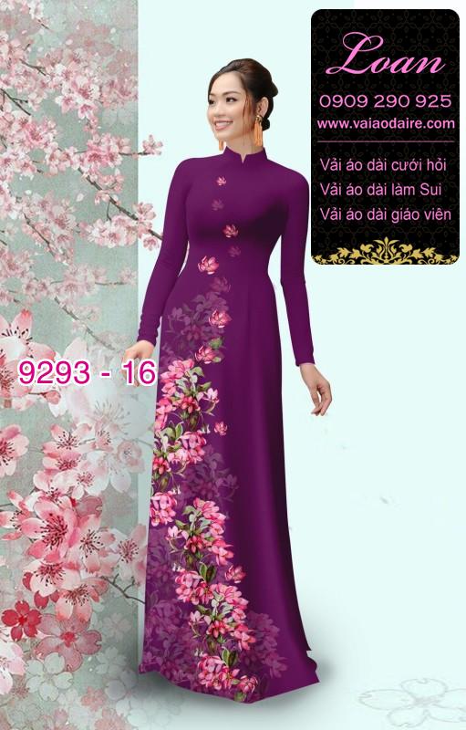Vải áo dài hoa 3D