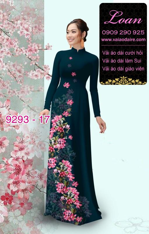 Vải áo dài hoa 3D