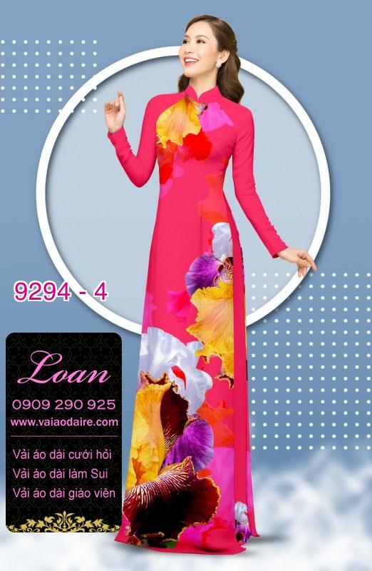 Vải áo dài hoa 3D