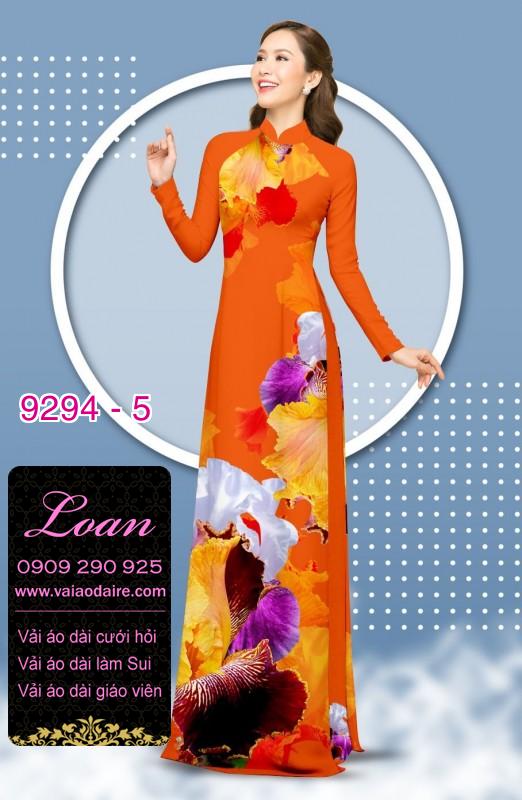Vải áo dài hoa 3D