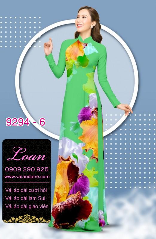 Vải áo dài hoa 3D