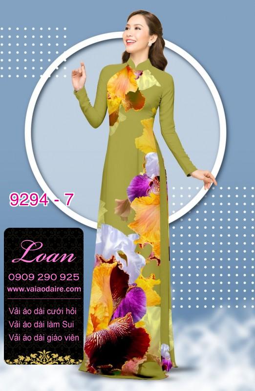 Vải áo dài hoa 3D