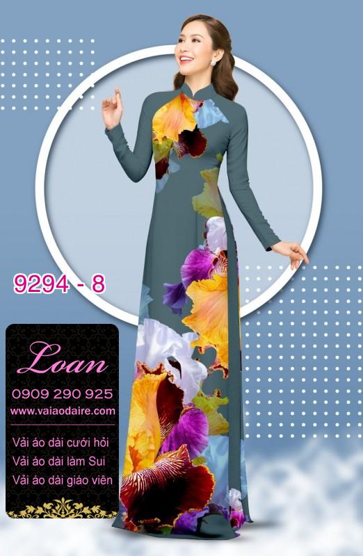 Vải áo dài hoa 3D