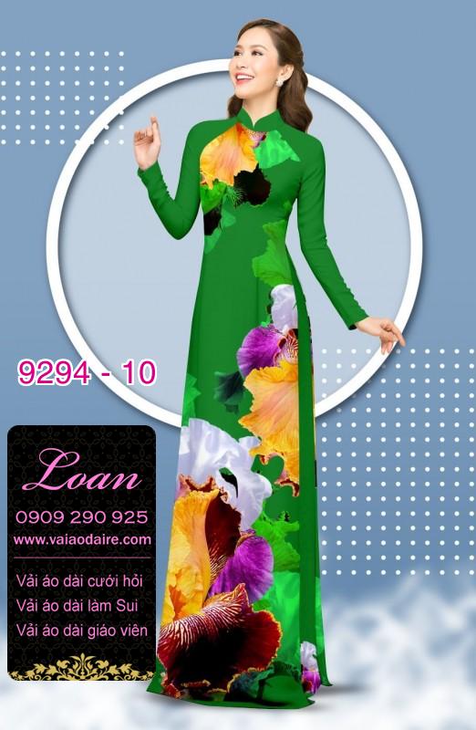 Vải áo dài hoa 3D