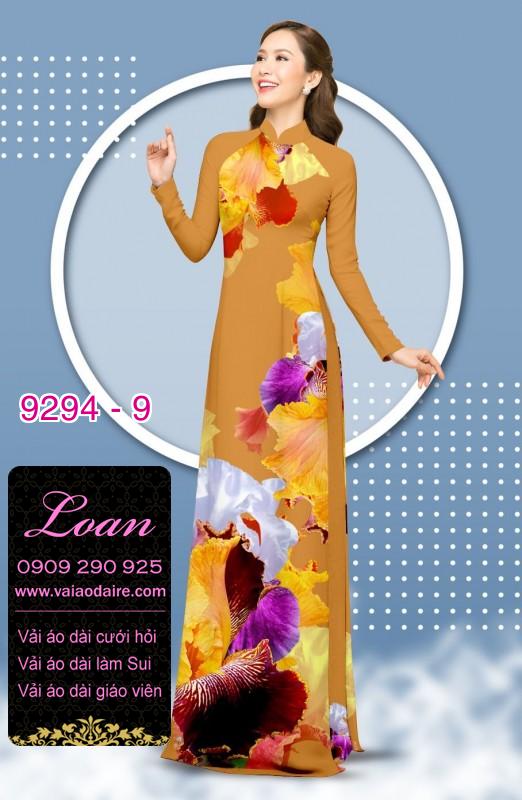 Vải áo dài hoa 3D