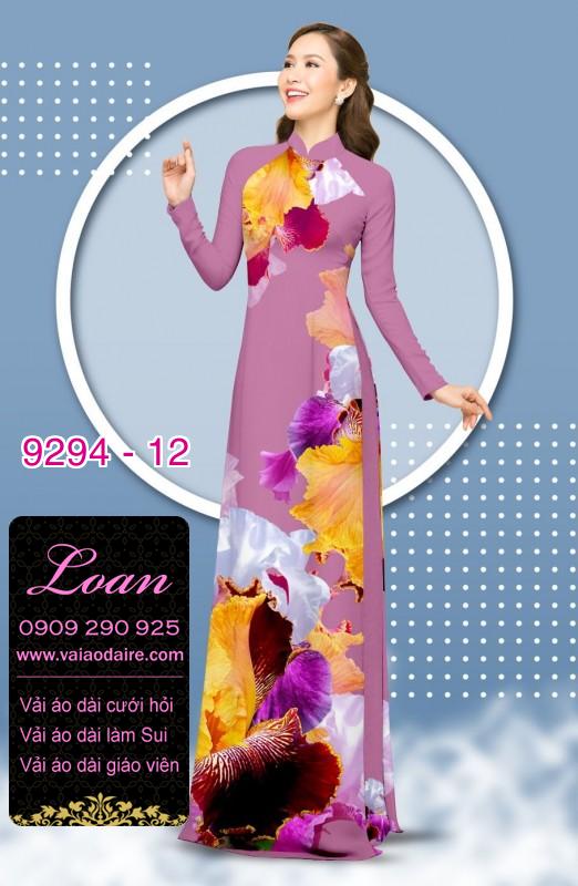 Vải áo dài hoa 3D