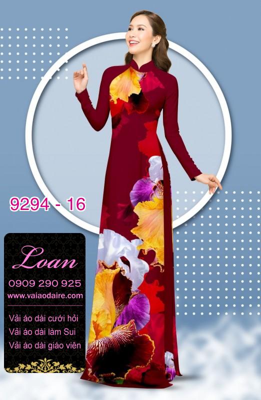 Vải áo dài hoa 3D