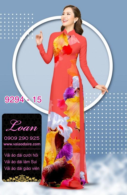 Vải áo dài hoa 3D
