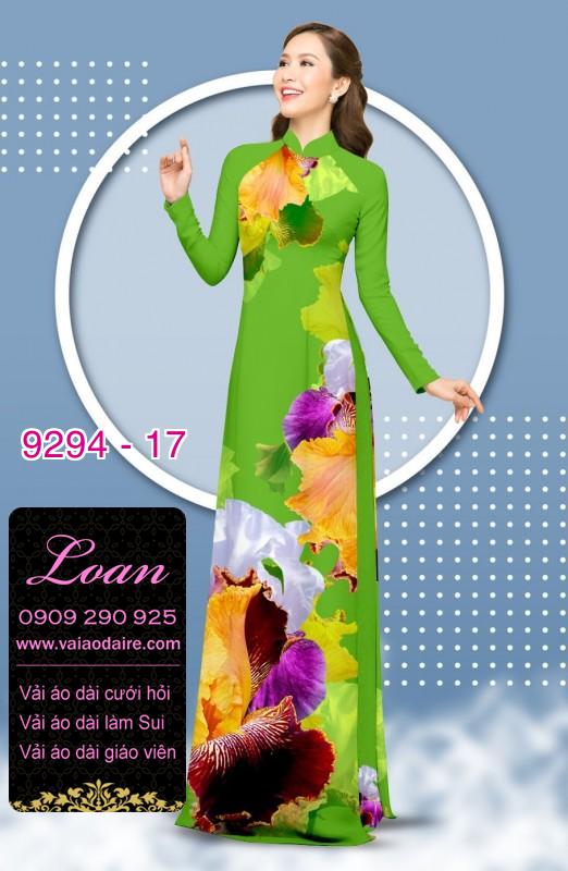 Vải áo dài hoa 3D