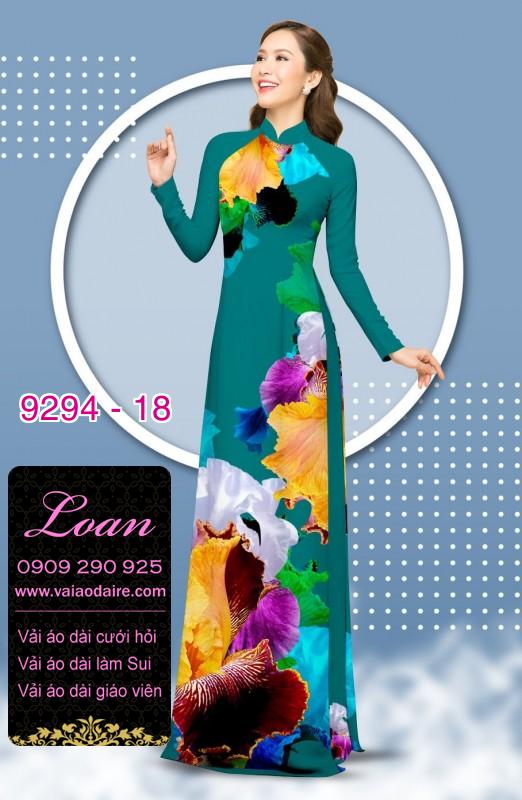 Vải áo dài hoa 3D
