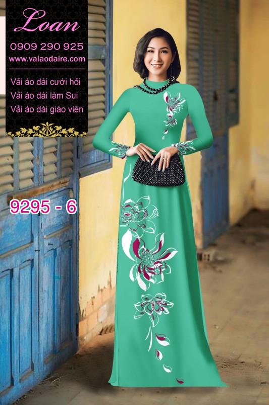 Vải áo dài hoa 3D