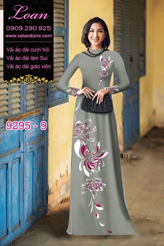 Vải áo dài hoa 3D
