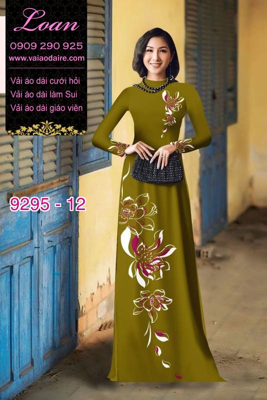 Vải áo dài hoa 3D