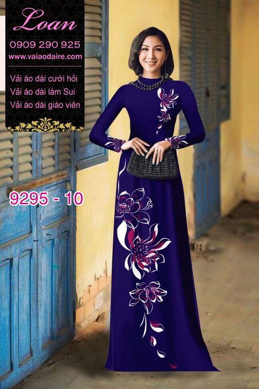 Vải áo dài hoa 3D