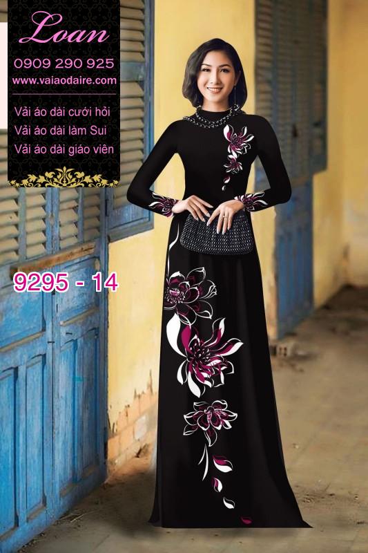 Vải áo dài hoa 3D
