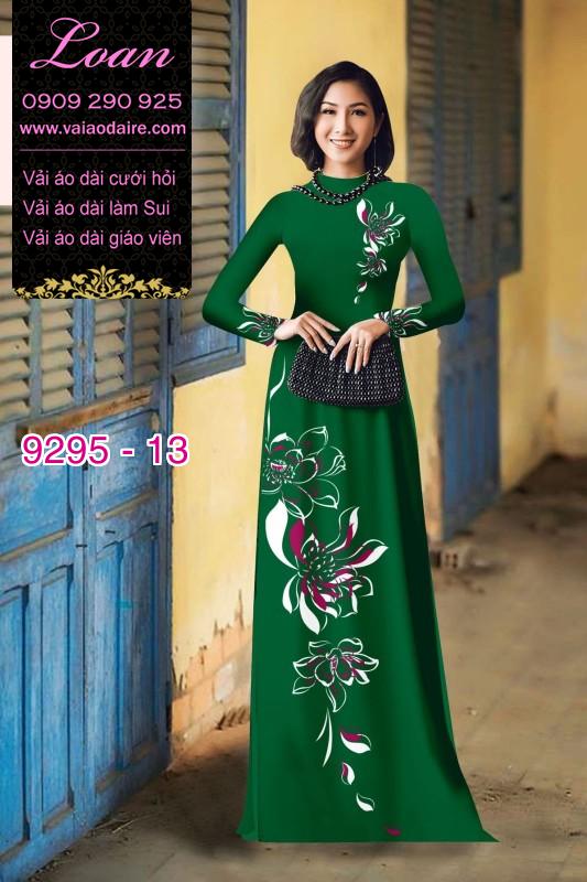 Vải áo dài hoa 3D