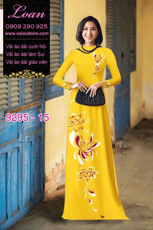 Vải áo dài hoa 3D