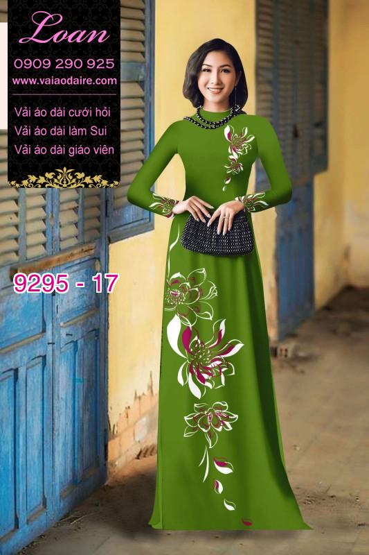 Vải áo dài hoa 3D