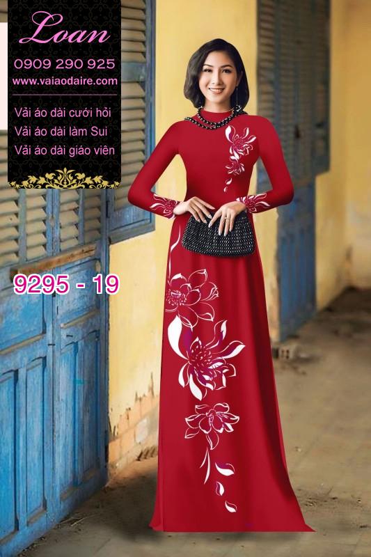Vải áo dài hoa 3D