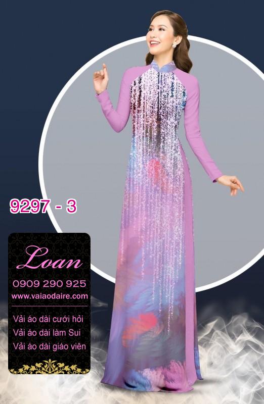 Vải áo dài hoa 3D