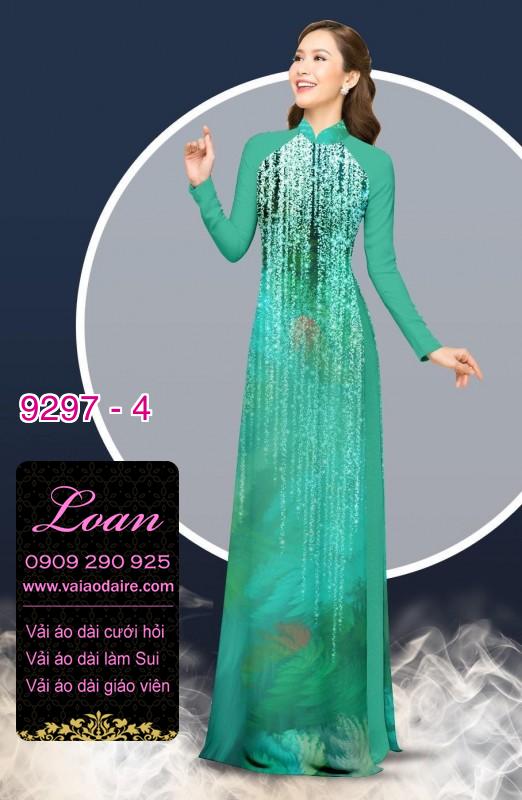 Vải áo dài hoa 3D