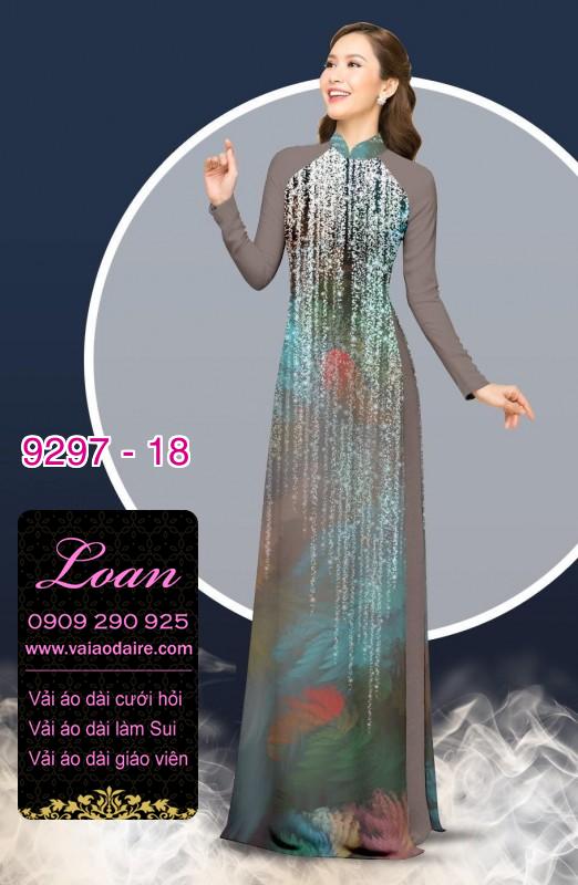 Vải áo dài hoa 3D
