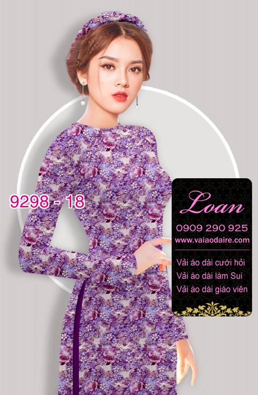 Vải áo dài hoa nhí