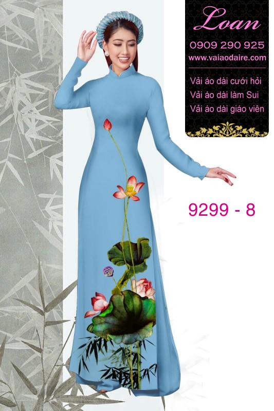 Vải áo dài hoa Sen