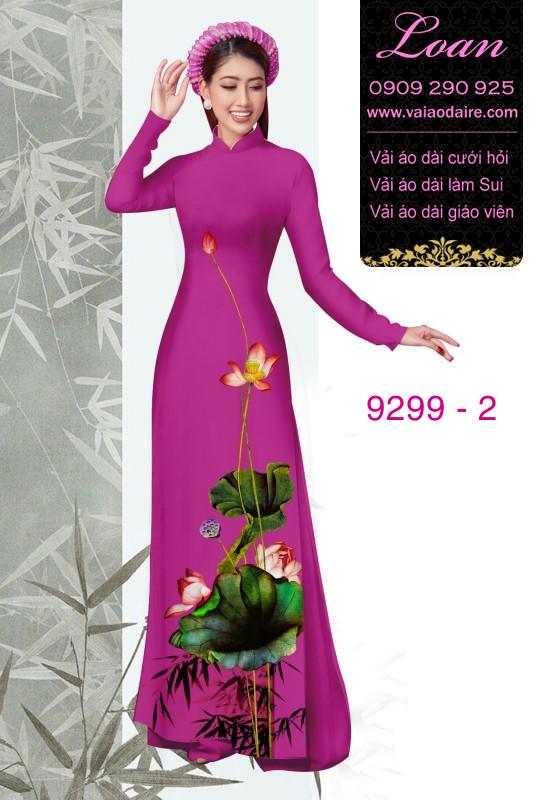 Vải áo dài hoa Sen