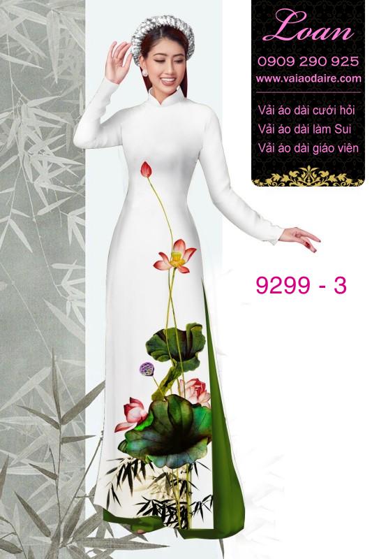 Vải áo dài hoa Sen