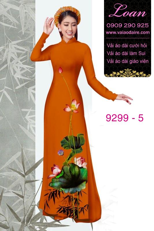 Vải áo dài hoa Sen