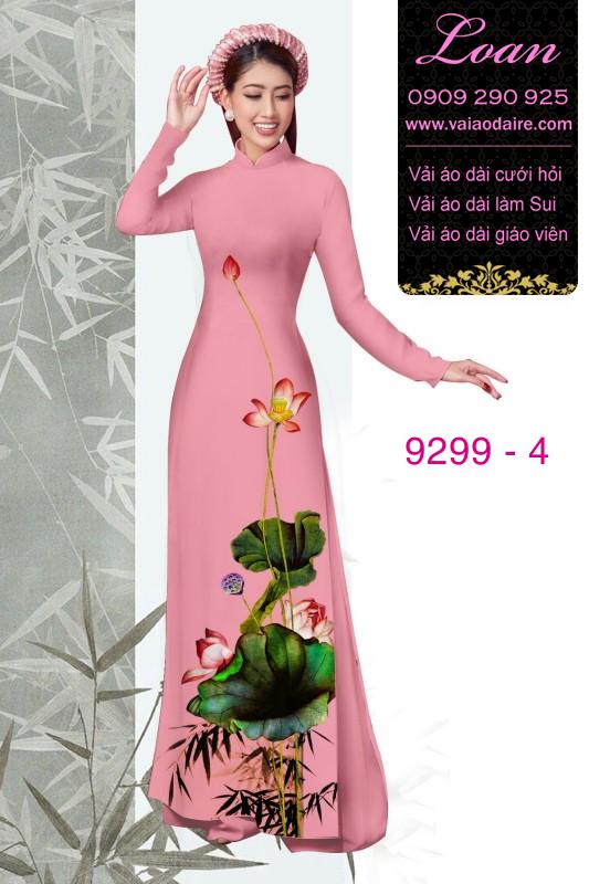 Vải áo dài hoa Sen