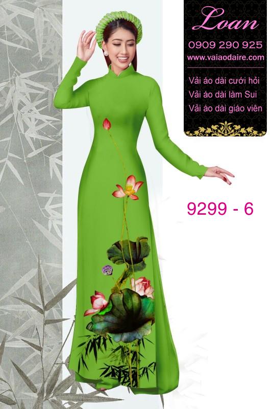 Vải áo dài hoa Sen