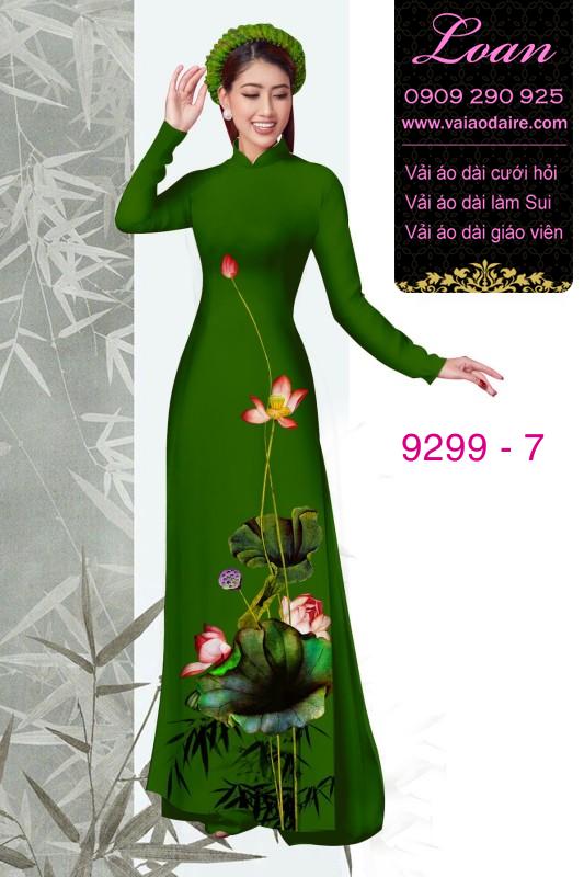 Vải áo dài hoa Sen