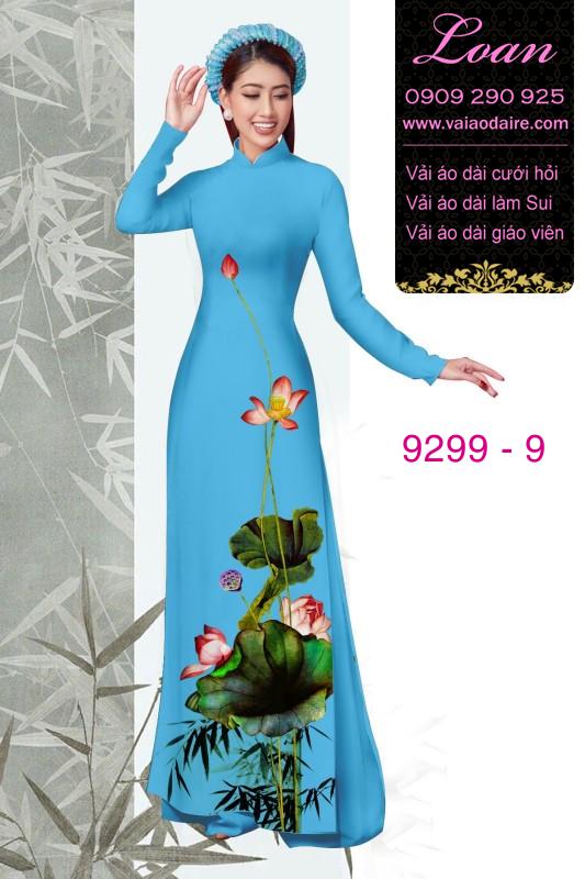 Vải áo dài hoa Sen