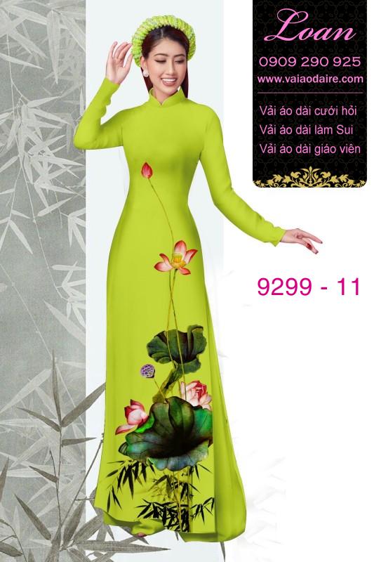 Vải áo dài hoa Sen