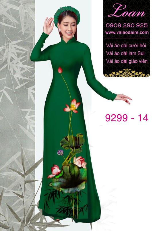 Vải áo dài hoa Sen