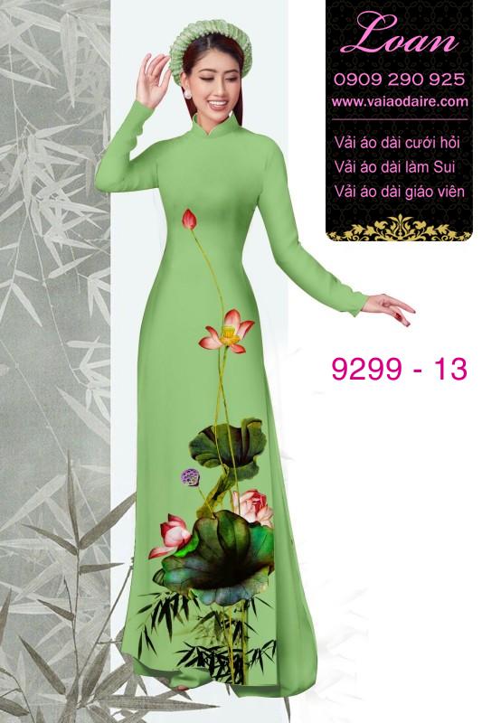 Vải áo dài hoa Sen