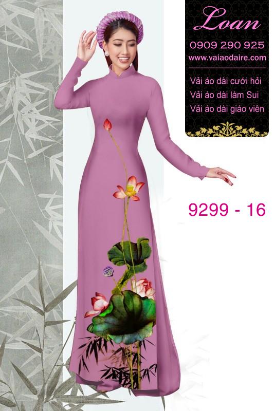 Vải áo dài hoa Sen